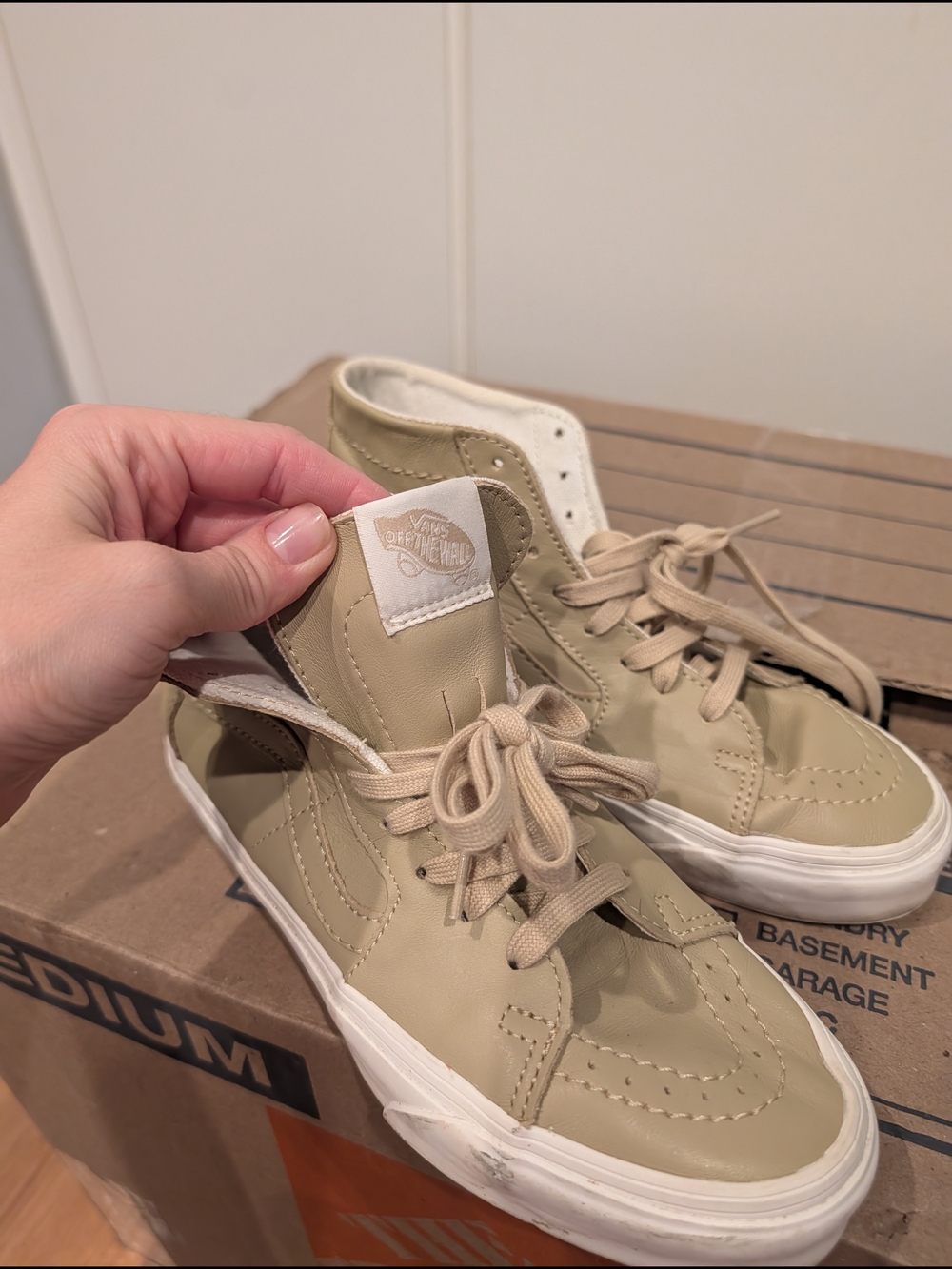 Vans Beige High-Top Sneakers